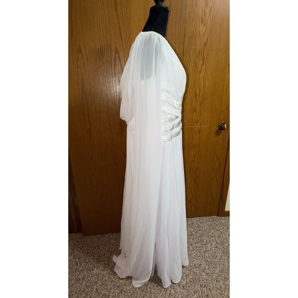 Women's plus size 20 wedding dress LanTing Bride White Athens goddess inspired - Picture 2 of 10